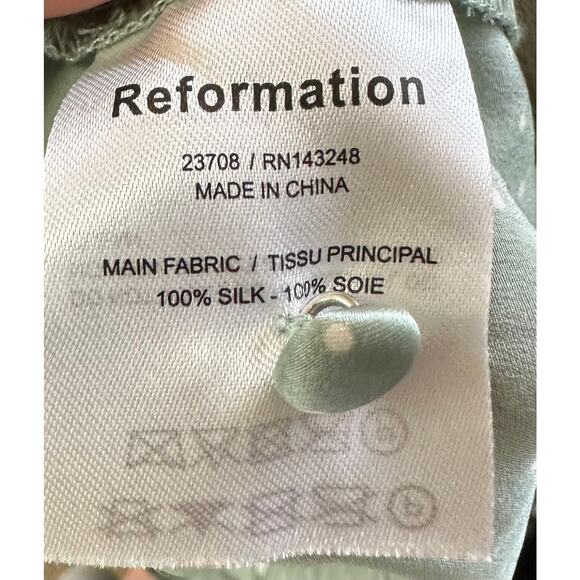 Reformation Samuel Polka Dot Silk Mini Dress Size 10 - Picture 5 of 5